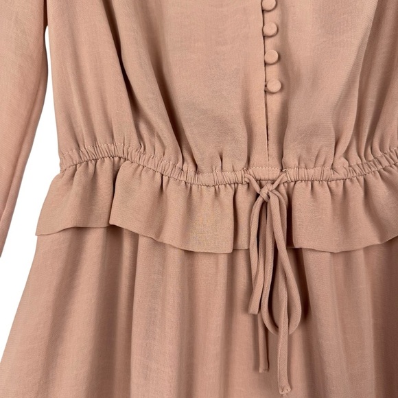 H&M Flowy Ruffles Dress Size 2 V-neck Button front - Picture 2 of 7